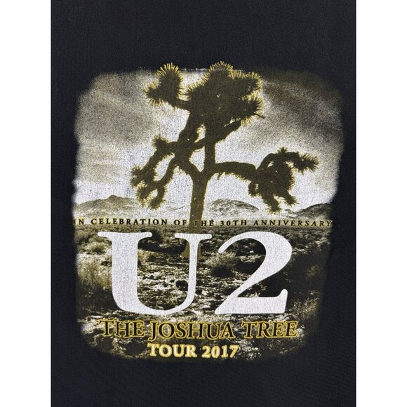 U2 Band Tee The Joshua Tree Tour 2017 Concert Promo 30th Anniversary Black 2XL - Picture 4 of 8